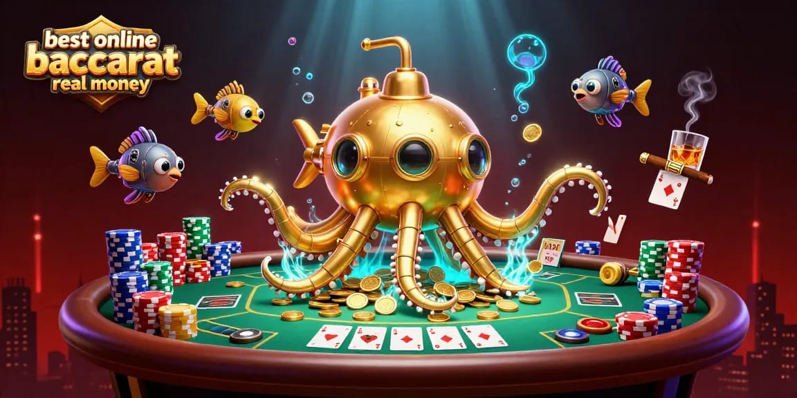 Experience the thrill of the best online baccarat real money in this immersive 3D scene.