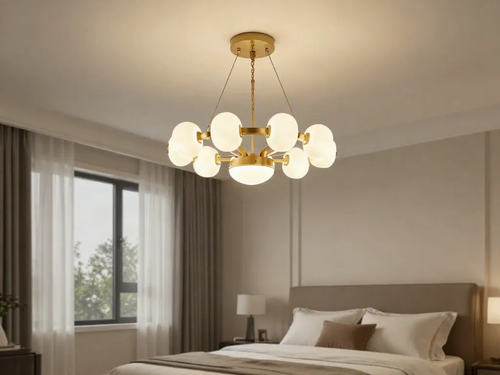 Lustra dormitor modernă, oferită de furnizori locali de încredere, perfectă pentru a transforma atmosfera casei tale.