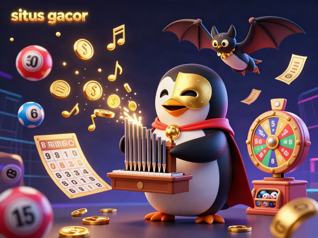 Experience excitement at situs gacor with a visual feast of vibrant casino elements and characters.